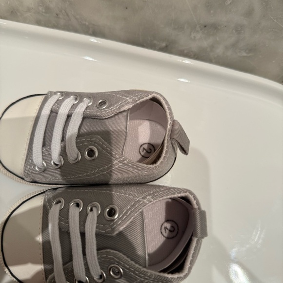 NWT- Our Baby Bakery Baby Gray High-Top Custom Sneakers  “CHARLES” - Picture 8 of 8